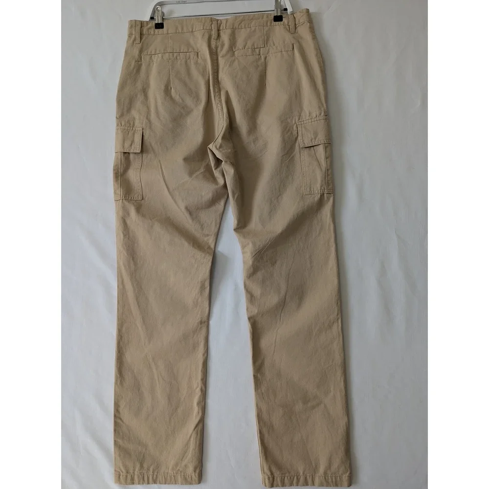 The Hundreds Cargo Pants Mens 36x32 Straight Khaki Cotton Travel Outdoors New - Picture 3 of 9